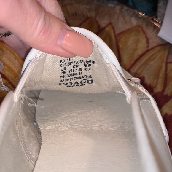 Coach Chrissy floral Rivets NAP sneakers size 7 - Picture 7 of 10